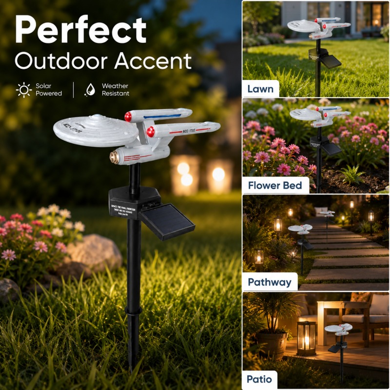 Outdoor Power Stake - مصباح حديقة شمسي على شكل سفينة