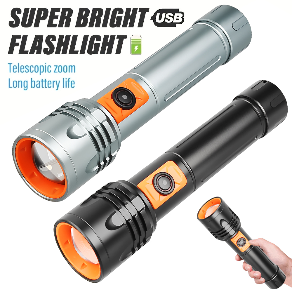 Outdoor Power Lights - مصباح يدوي LED عالي الطاقة USB