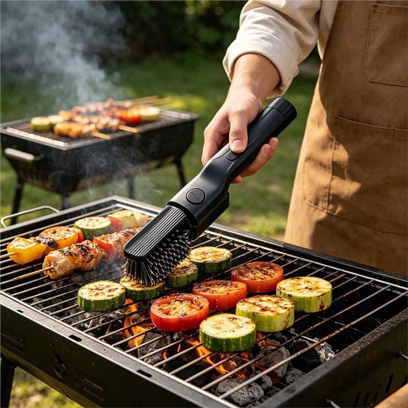 Outdoor Power Grill - فرشاة شواء كهربائية قوية برأس من