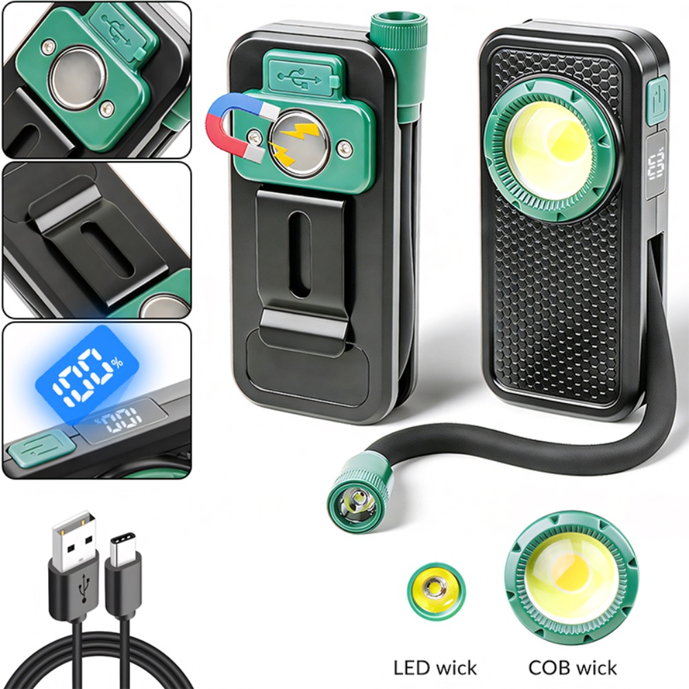 Outdoor Power Lights - مصباح عمل مغناطيسي جديد مع مشبك