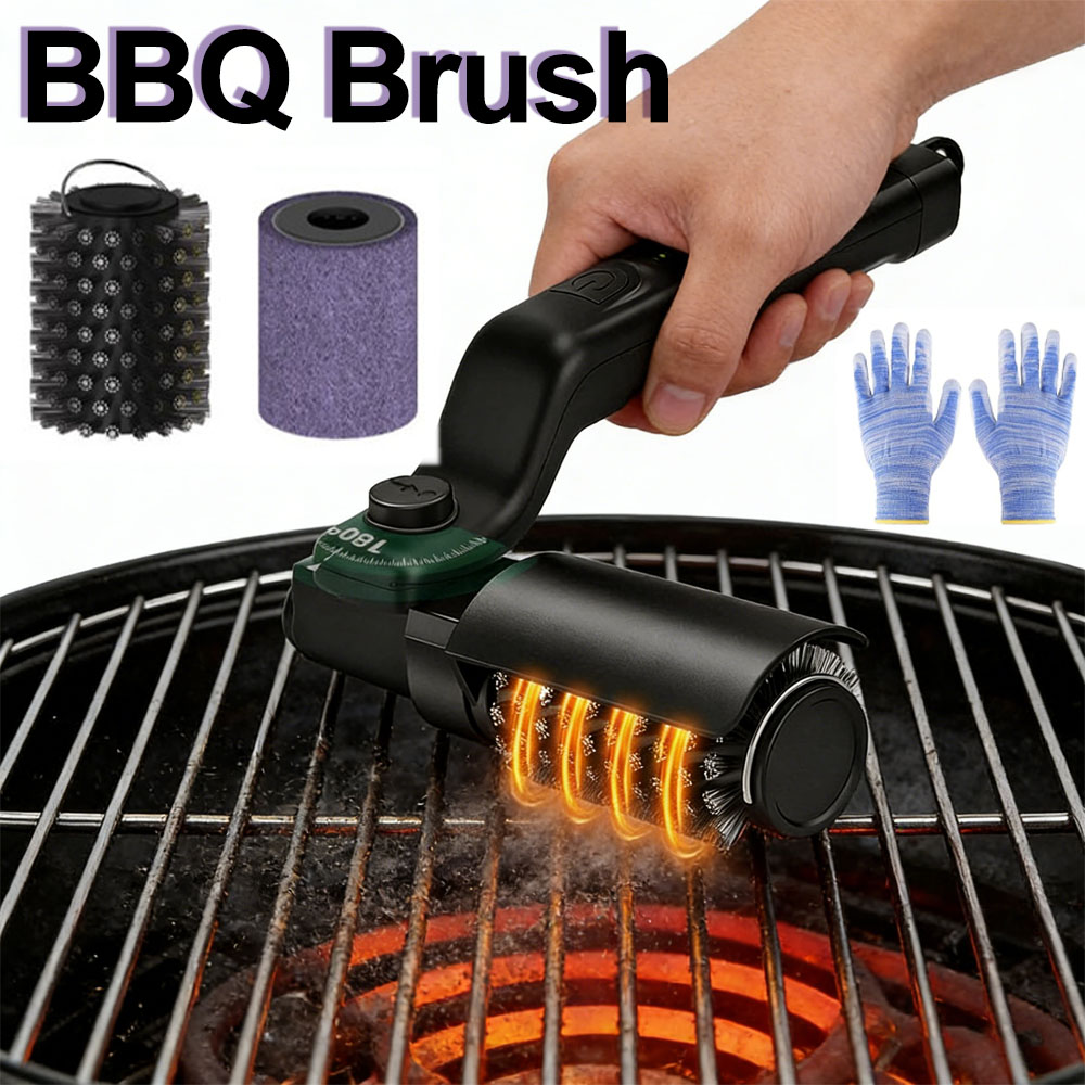 Outdoor Power Grill - فرشاة شواء كهربائية قابلة لإعادة الشحن،