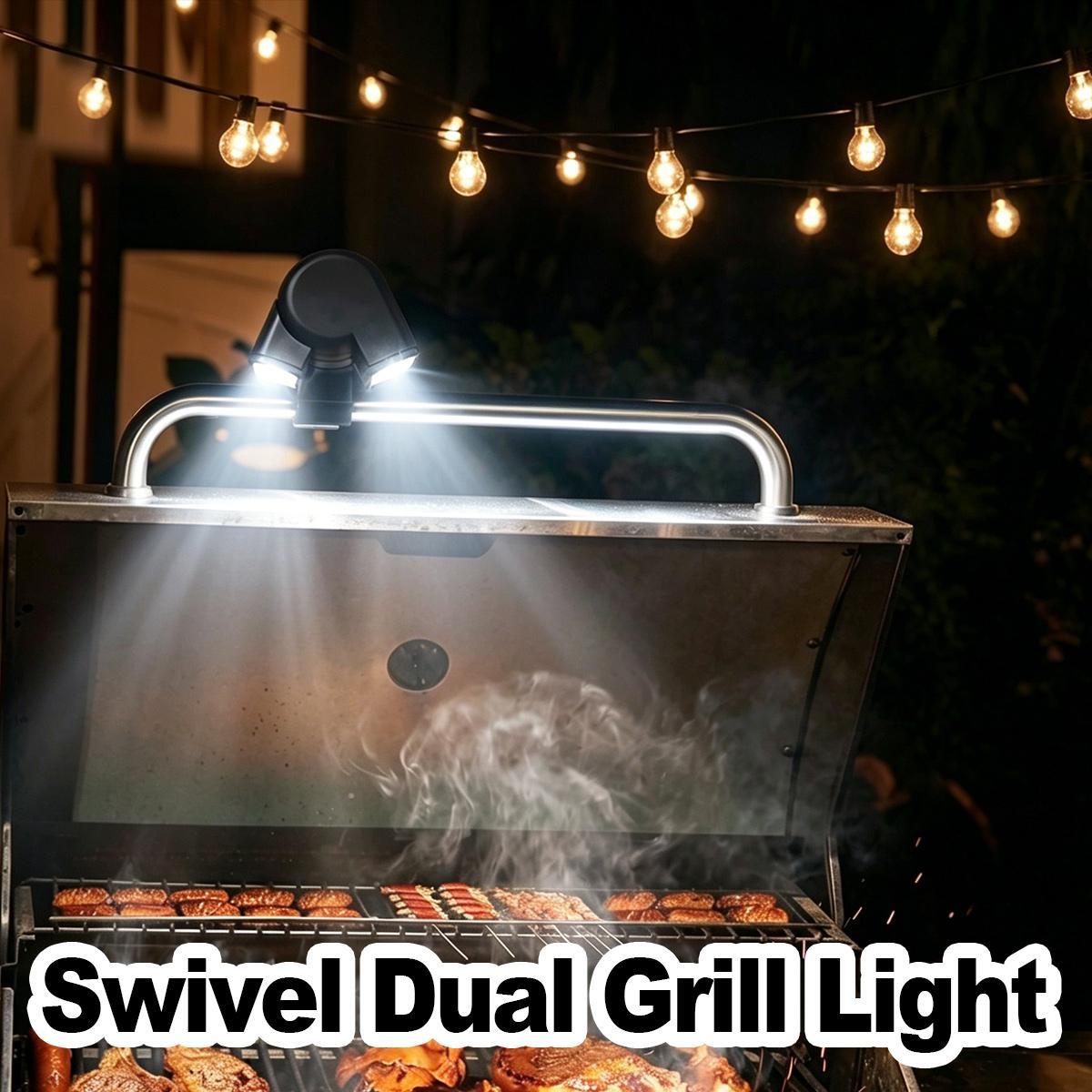مصباح LED مزدوج الرأس يعمل بال - مراجعة Outdoor Power Grill وسعره