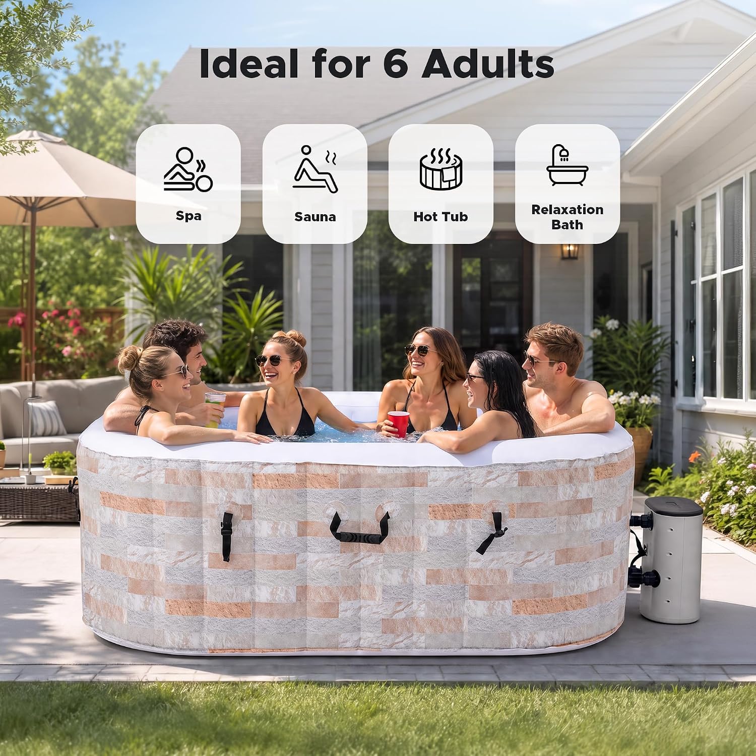 حوض استحمام قابل للنفخ بطول 6. - مراجعة Outdoor Power For Hot Tub وسعره