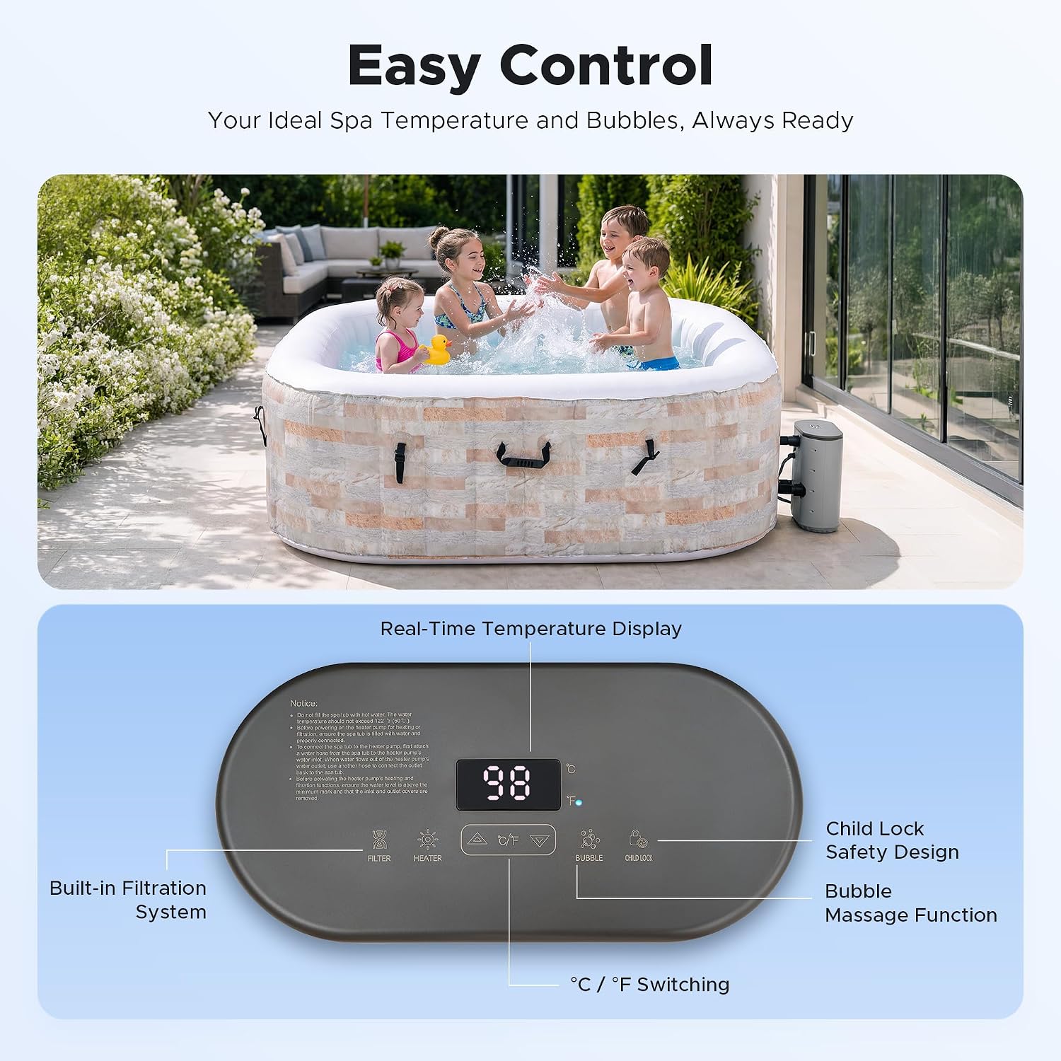 حوض استحمام قابل للنفخ بطول 6. - مراجعة Outdoor Power For Hot Tub وسعره