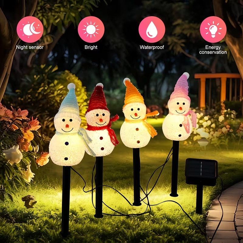 1-4 قطعة عيد الميلاد تعمل بالط - مراجعة Outdoor Power Stake وسعره