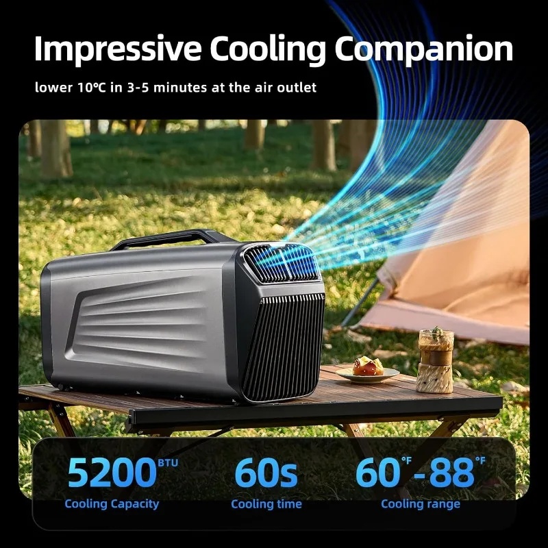 مكيف هواء محمول 5200BTU للخيام - مراجعة Outdoor Power Vac وسعره