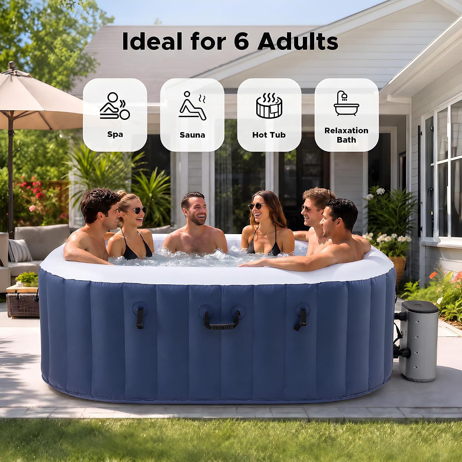 حوض استحمام قابل للنفخ بطول 6. - مراجعة Outdoor Power For Hot Tub وسعره