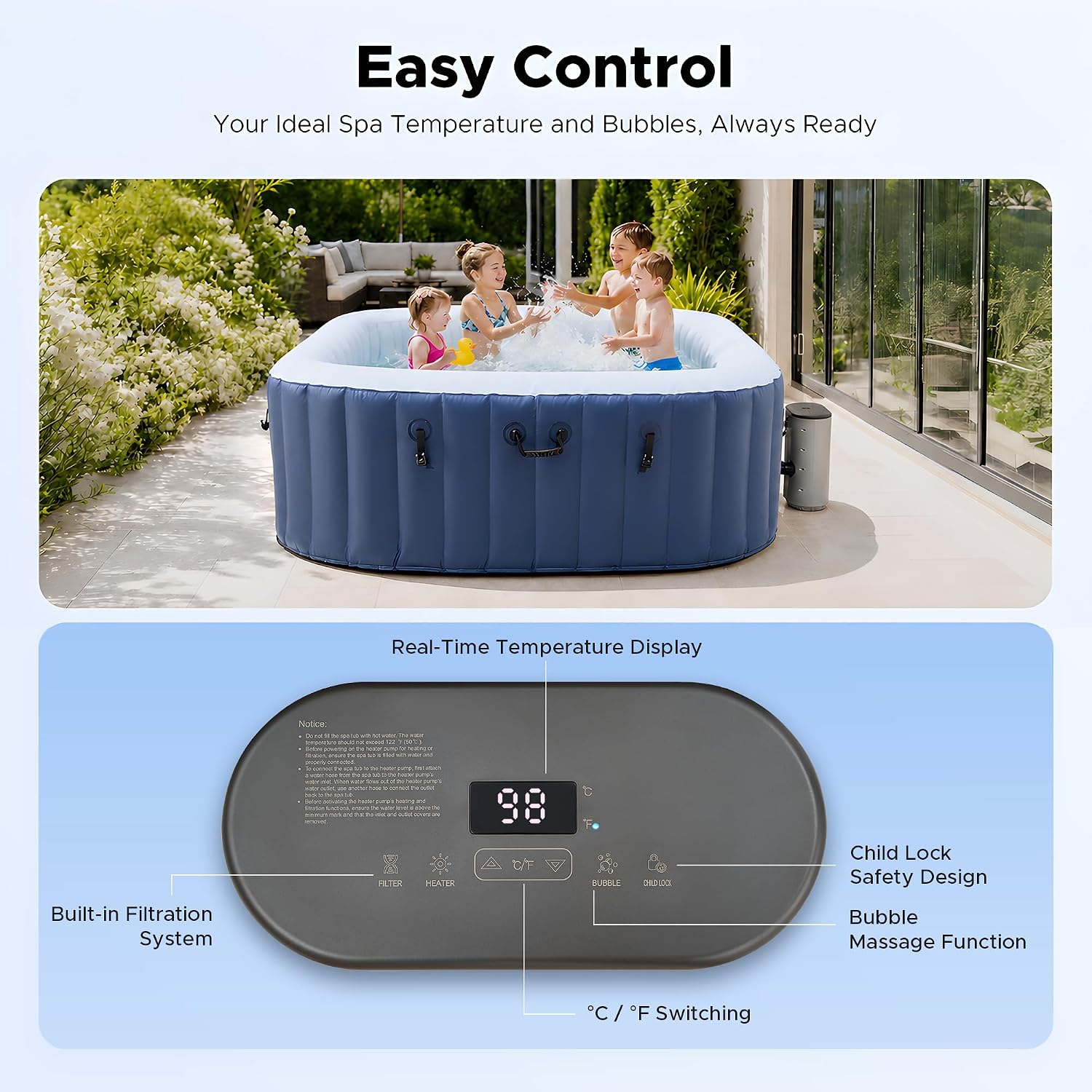 حوض استحمام قابل للنفخ بطول 6. - مراجعة Outdoor Power For Hot Tub وسعره