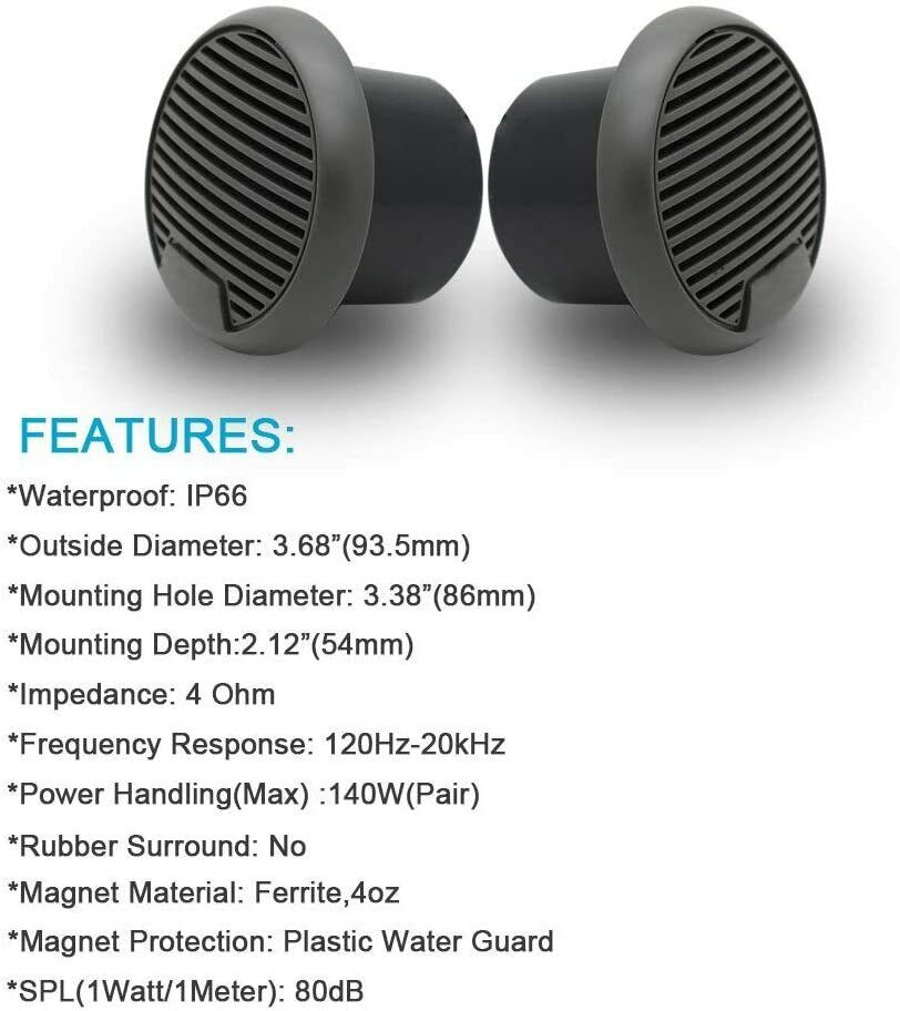 Herdio 2 قطعة 3 ''بلوتوث مكبرا - مراجعة Outdoor Power For Hot Tub وسعره