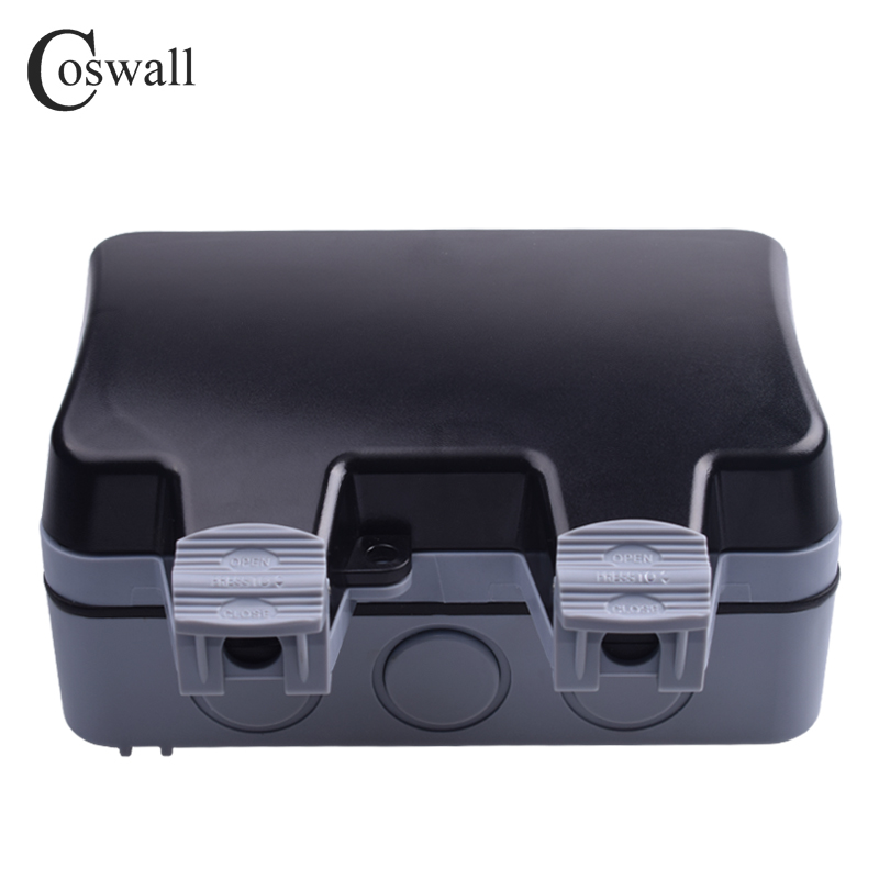 Coswall-مقبس حائط مقاوم للماء  - مراجعة Outdoor Power Box Cover وسعره