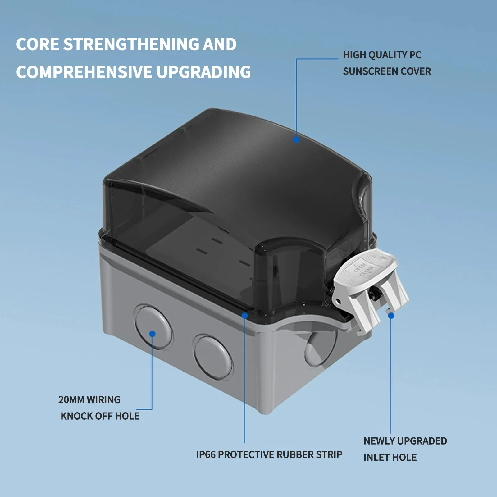IP66 مقبس خارجي 220 فولت مآخذ  - مراجعة Outdoor Power Box Cover وسعره