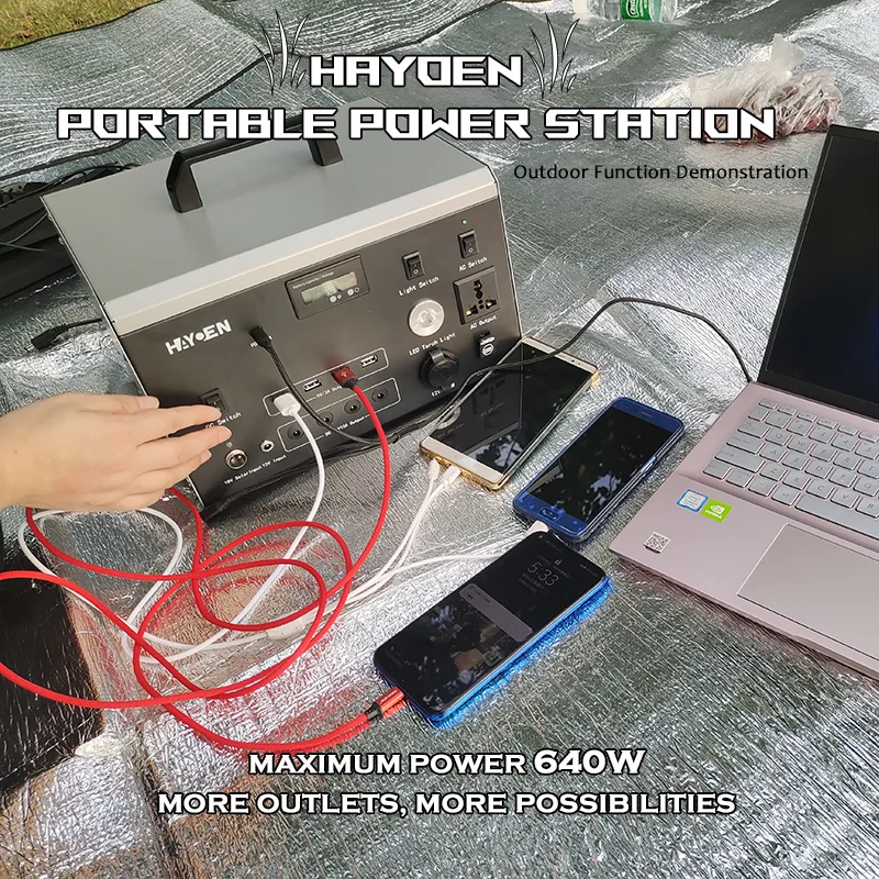 HAYOEN نظام الطاقة الشمسية 600 - مراجعة Outdoor Power Tool Storage وسعره