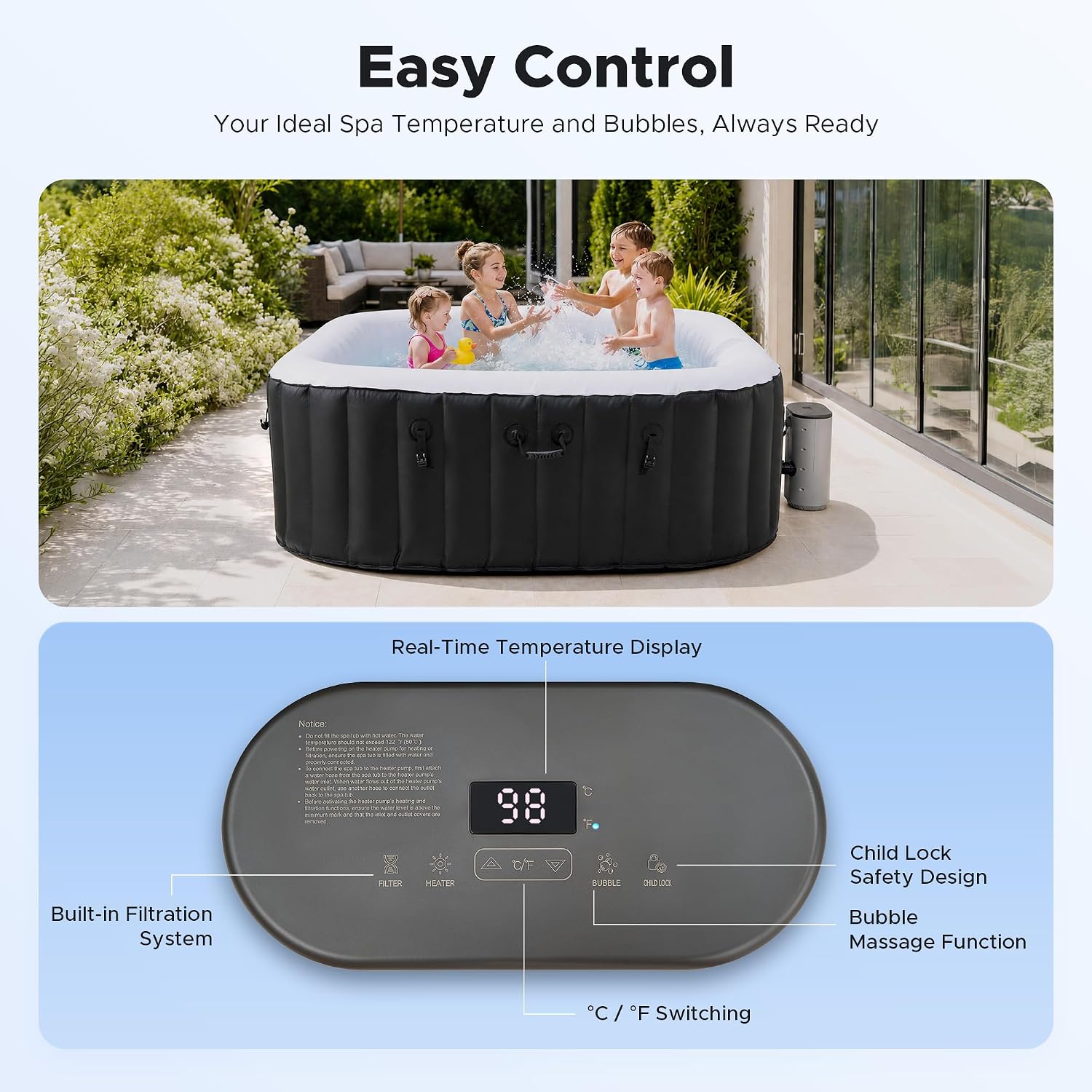 حوض استحمام قابل للنفخ بطول 6. - مراجعة Outdoor Power For Hot Tub وسعره